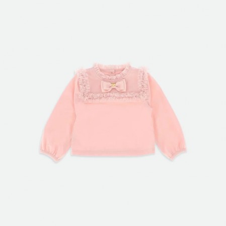 Bluza bebe Angels face pentru fetita cu fundita
