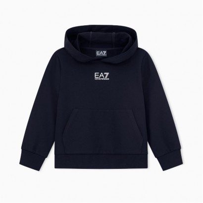 Bluza copii EA7 pentru baiat cu logo si gluga