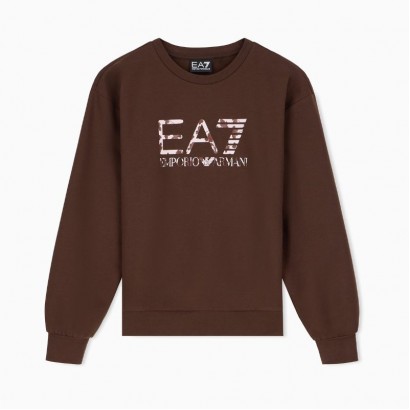 Bluza copii EA7 pentru fata cu logo mare