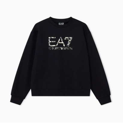 Bluza copii EA7 pentru fata cu logo mare