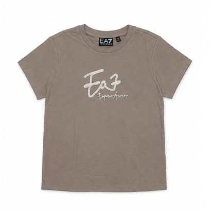 Tricou copii EA7 pentru fata cu logo frontal