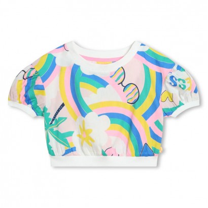 Tricou copii Billieblush cu maneca scurta si print pentru fata