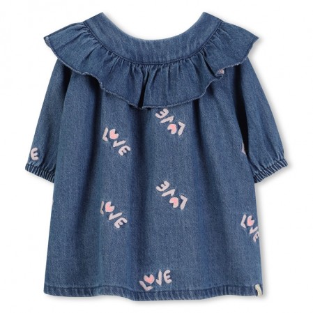 Rochita bebe Billieblush cu guler incretit
