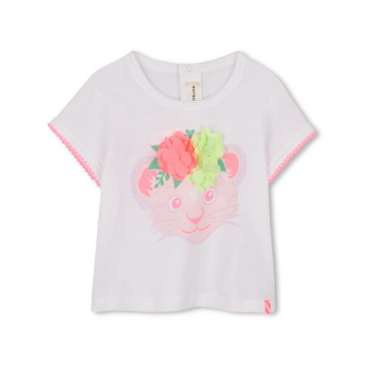 Tricou bebe Billieblush pentru fetita cu flori cusute