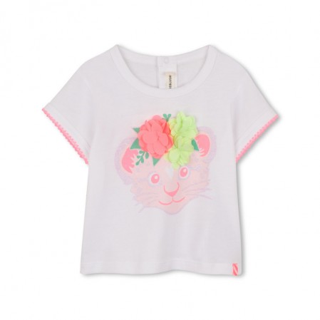 Tricou bebe Billieblush pentru fetita cu flori cusute