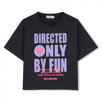 Tricou copii Billieblush pentru fata cu inscriptie si pietricele