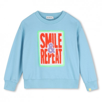 Bluza copii Billieblush pentru baiat cu inscriptie Smile and Repeat