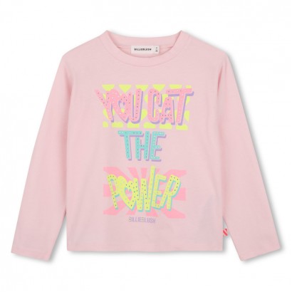 Bluza copii Billieblush pentru fata cu inscriptie si pietricele