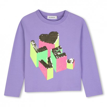Bluza copii Billieblush pentru fata cu inscriptie Love si paiete
