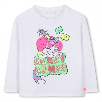 Bluza copii Billieblush pentru fata cu inscriptie Crazy Games