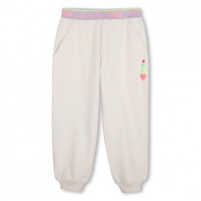 Pantaloni sport copii Billieblush pentru fata cu broderie inimi