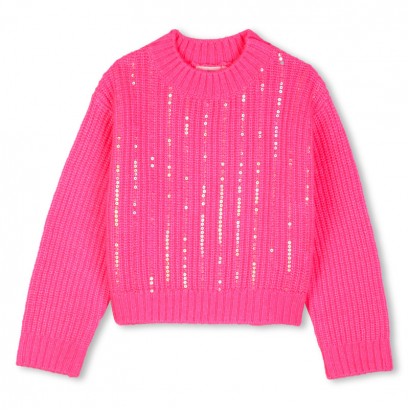 Pulover copii Billieblush pentru fata cu decoratie paiete