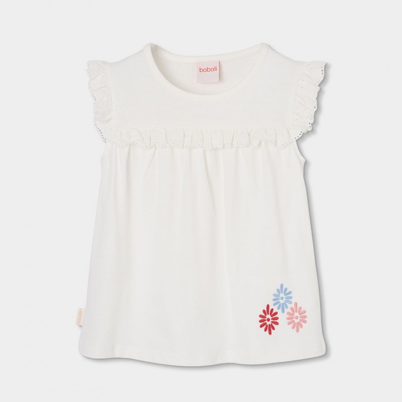 Bluza copii Boboli pentru fata cu broderie si volanase