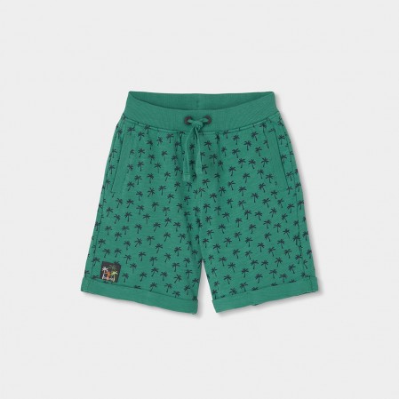 Pantaloni scurti bumbac copii Boboli pentru baiat cu print palmieri