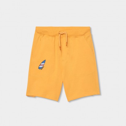 Pantaloni scurti copii Boboli de baiat sireturi in talie si buzunare