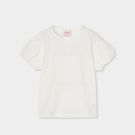 Tricou copii Boboli pentru fata cu detalii din dantela