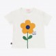 Tricou copii Boboli pentru fata cu aplicatie floare si inscriptie