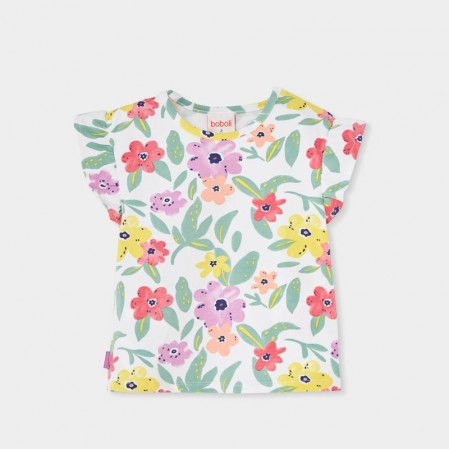 Tricou copii Boboli pentru fata cu print floral