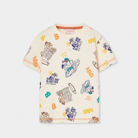Tricou copii Boboli pentru baiat cu print si inscriptii