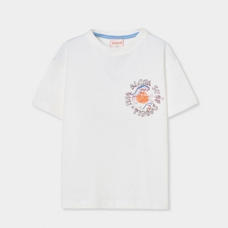Tricou copii Boboli pentru baiat cu imprimeu pe spate si cusaturi
