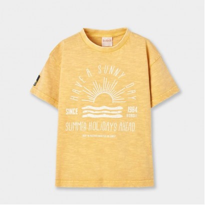 Tricou copii Boboli pentru baiat cu print in fata si la spate
