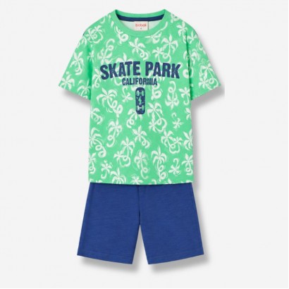 Set copii Boboli pentru baiat din doua piese cu print tropical