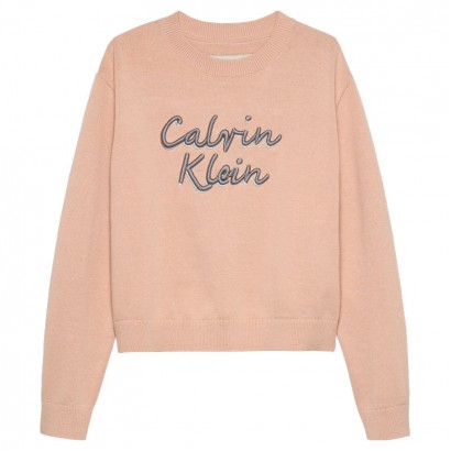 Bluza copii Calvin Klein pentru fata cu inscriptie logo