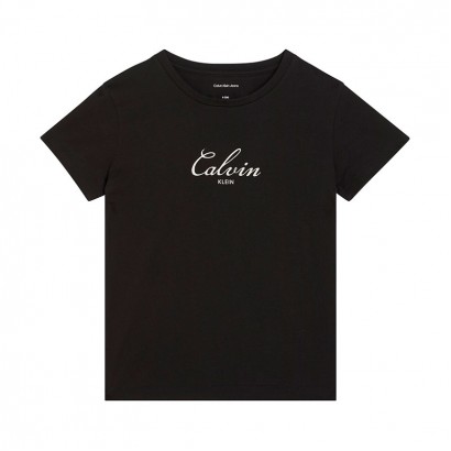 Tricou copii Calvin Klein pentru fata cu logo frontal