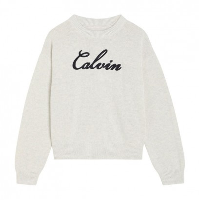 Pulover copii Calvin Klein pentru fata cu inscriptie logo