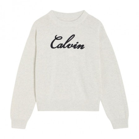 Pulover copii Calvin Klein pentru fata cu inscriptie logo