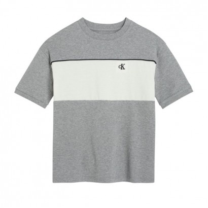 Tricou copii Calvin Klein pentru baiat contrastanta cu logo