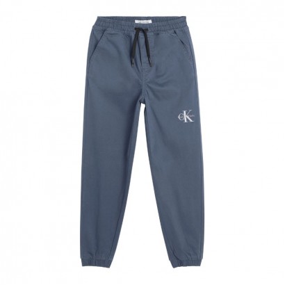 Pantaloni copii Calvin Klein pentru baiat cu logo si cu sireturi