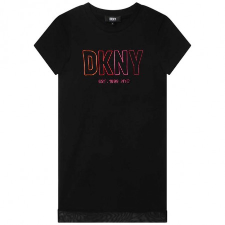 Rochiță pentru copii DKNY NYC cu inscripție colorată