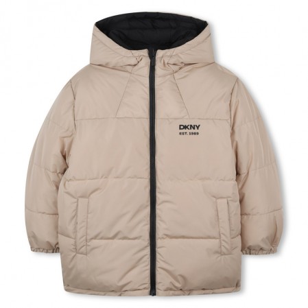 Geaca reversibila copii DKNY unisex cu gluga