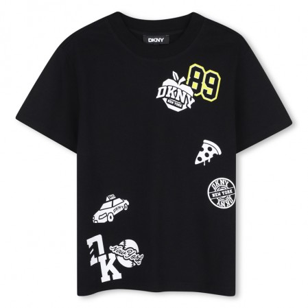 Tricou copii DKNY pentru baiat cu aplicatii si logo
