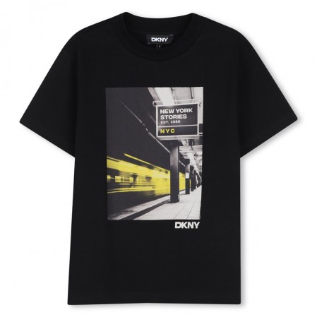 Tricou copii DKNY pentru baiat cu aplicatie si logo