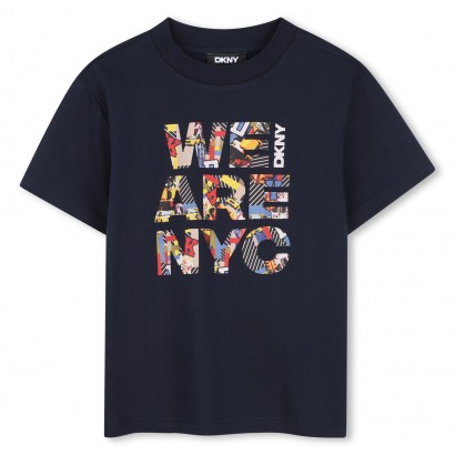 Tricou copii DKNY pentru baiat cu aplicatie si logo