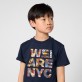 Tricou copii DKNY pentru baiat cu aplicatie si logo
