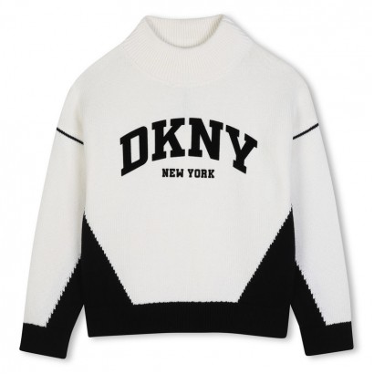 Pulover copii DKNY pentru baiat cu aplicatie si logo