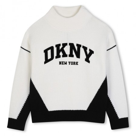 Pulover copii DKNY pentru baiat cu aplicatie si logo