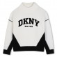 Pulover copii DKNY pentru baiat cu aplicatie si logo