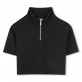 Tricou scurt copii DKNY pentru fata cu guler inalt si fermoar