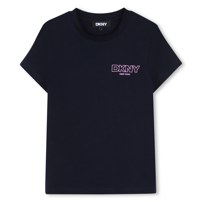 Tricou copii DKNY pentru fata cu logo si aplicatie
