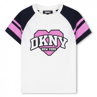 Tricou copii DKNY pentru fata cu logo print