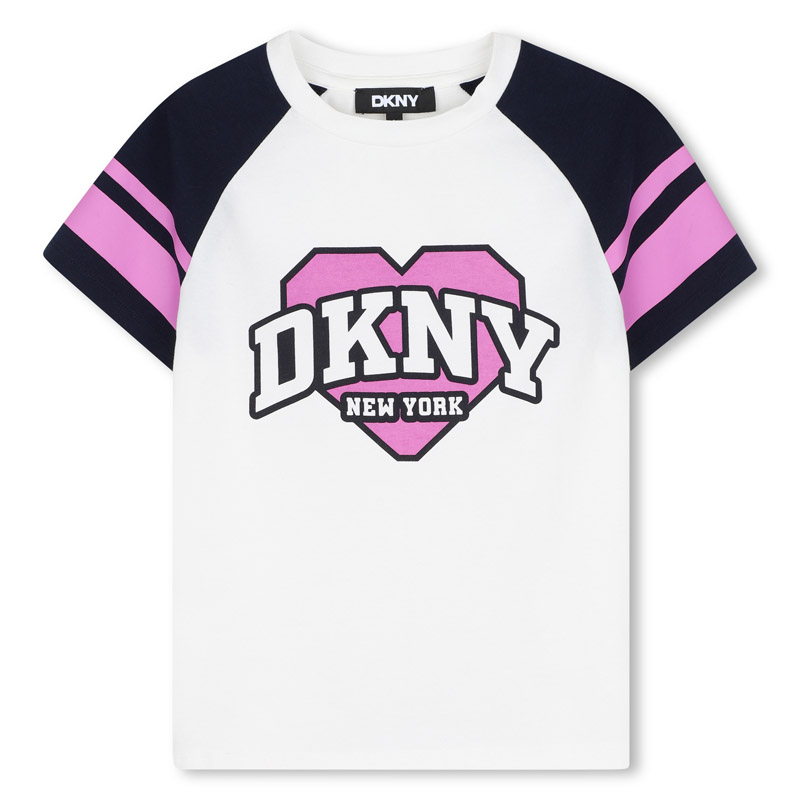 Tricou copii DKNY pentru fata cu logo print