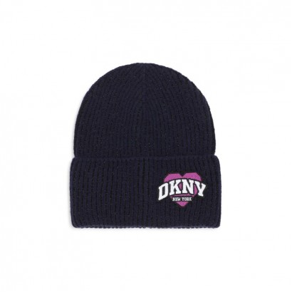 Caciula copii DKNY pentru fata cu broderie logo