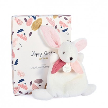 Doudou jucarie de plus bebe Iepure cu urechi mari 17cm