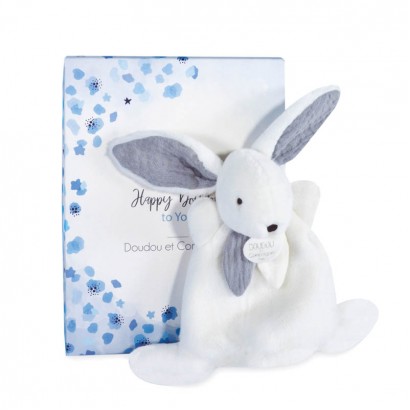 Doudou Jucărie bebeluș Iepure pentru confort 17cm