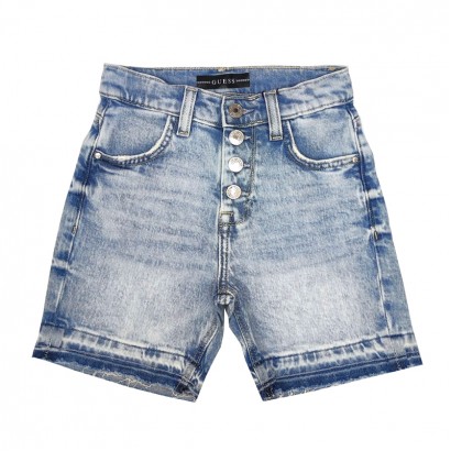 Pantaloni scurti de blugi copii Guess pentru fata cu nasturi