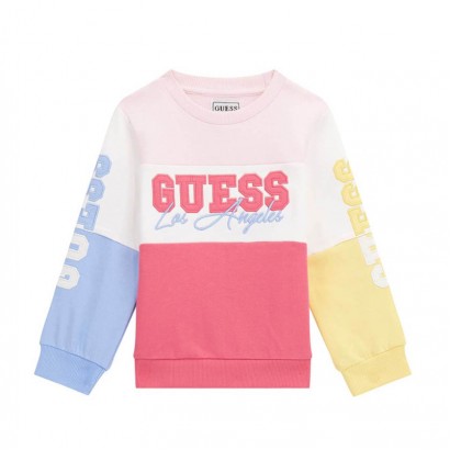 Bluza sport copii Guess pentru fata cu logo brodat